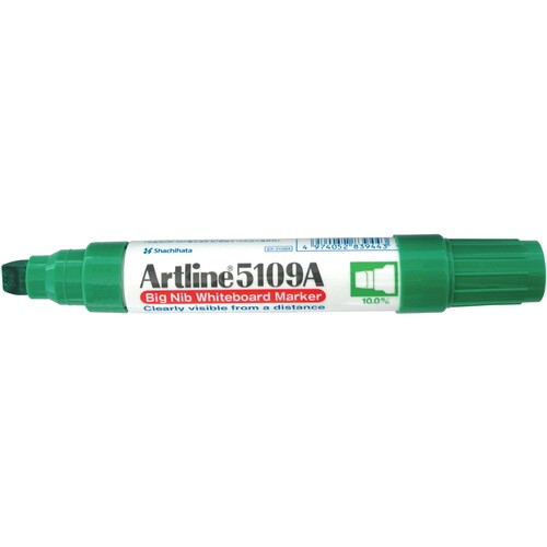 Artline 5109A Whiteboard Marker 10mm Chisel Nib Green 6 Pack - 159004