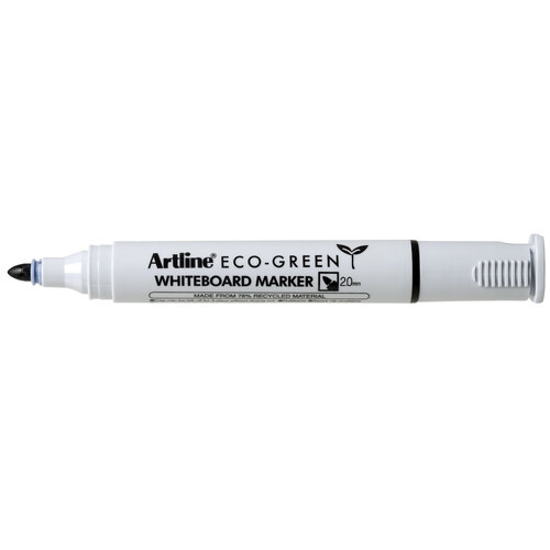 Artline 527 Eco Whiteboard Marker 2mm Bullet Nib Black 12 Pack - 157501