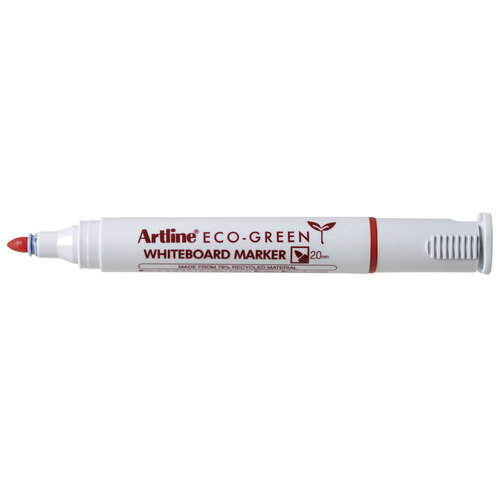 Artline 527 Eco Whiteboard Marker 2mm Bullet Nib Red 12 Pack - 157502