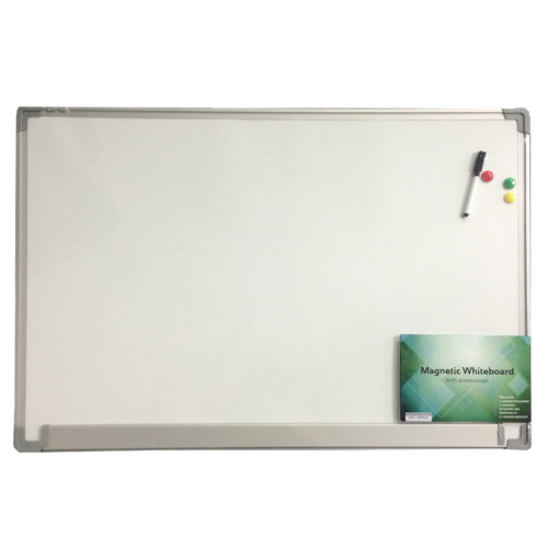  Sovereign Whiteboard Magnetic 900X600mm Aluminium Frame With Accessories