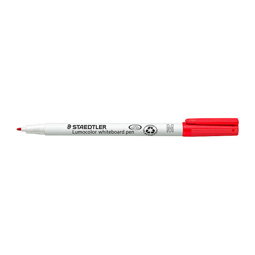 Staedtler Lumocolor 301 Whiteboard Marker Refillable 1mm Bullet Tip 301-2 Red - 10 Pack