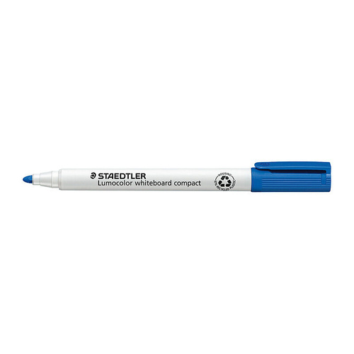 Staedtler Lumocolor 301 Whiteboard Marker Refillable 1mm Bullet Tip 301-3 Blue - 10 Pack