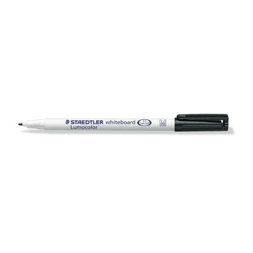 Staedtler Lumocolor 301 Whiteboard Marker Refillable 1mm Bullet Tip 301-9 Black - 10 Pack