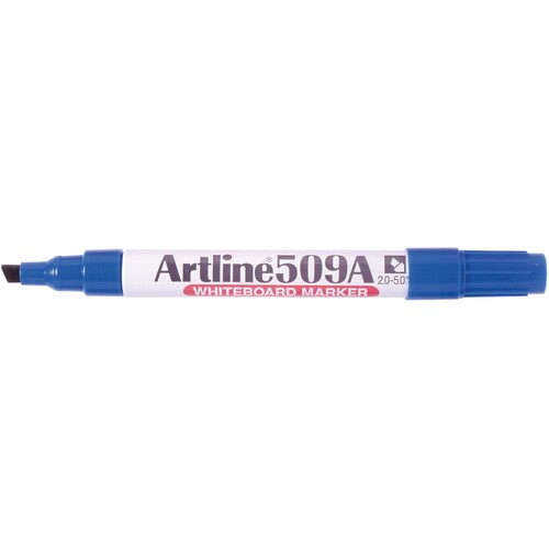 Artline 509A Whiteboard Marker 5mm Chisel Nib Blue 12 Pack - 150903A
