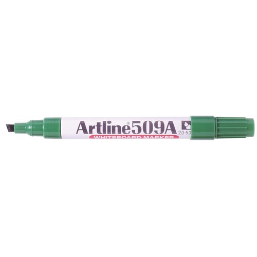 Artline 509A Whiteboard Marker 5mm Chisel Nib Green 12 Pack - 150904A