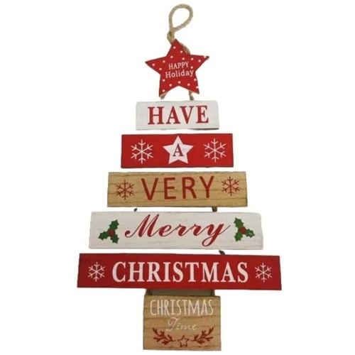 XMAS DECO 41X21CM SIGN HAVE A MERRY CHRISTMAS